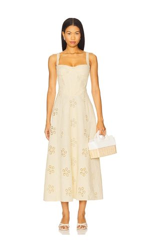 Lilah Corset Midi Dress in Lemon. - size 10 (also in 12, 2, 4, 6, 8) - Bardot - Modalova