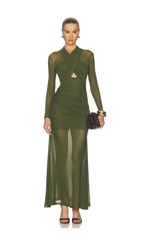 Veria Wrap Mesh Maxi Dress in Green. - size 2 (also in 4, 6, 8) - Bardot - Modalova
