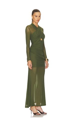 Veria Wrap Mesh Maxi Dress in Green. - size 2 (also in 4, 6, 8) - Bardot - Modalova