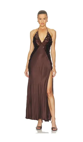 Yve Sequin Satin Halter Dress in . Size 10. Also in 12, 2, 4, 6, 8 - Bardot - Modalova