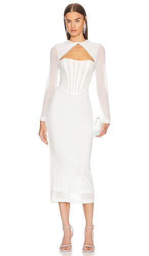 Ramona Corset Mesh Dress in White. - size 4 (also in 8) - Bardot - Modalova