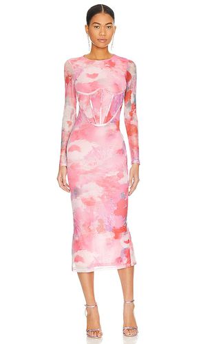 Lena Mesh Midi Dress in Pink. - size XL (also in L, M, S, XS) - Bardot - Modalova