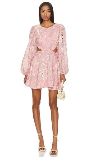 Mila Broderie Mini Dress in Blush. - size 12 (also in 8) - Bardot - Modalova