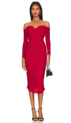 Vestido midi de malla helena en color rojo talla 10 en - Red. Talla 10 (también en 12, 2, 4, 6) - Bardot - Modalova