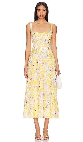 Lilah Corset Midi Dress in Yellow. - size 10 (also in 12, 2, 4, 6, 8) - Bardot - Modalova