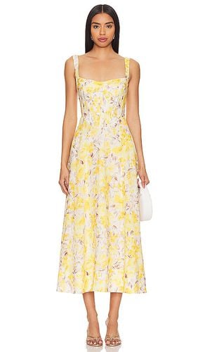 Lilah Corset Midi Dress in Yellow. - size 12 (also in 2, 4, 6, 8) - Bardot - Modalova