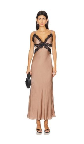 Delta Satin Midi Dress in Tan. - size 2 (also in 4, 6, 8) - Bardot - Modalova