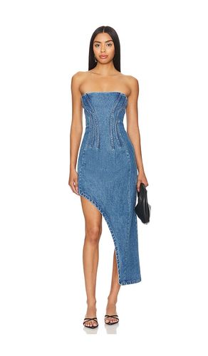 Amory Denim Midi Dress in Denim-Medium. - size 4 (also in 6) - Bardot - Modalova