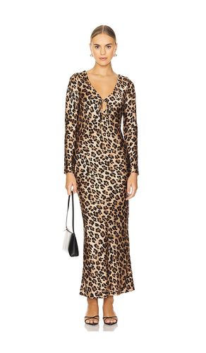 Verona Printed Satin Dress in Brown. - size 2 (also in 4) - Bardot - Modalova