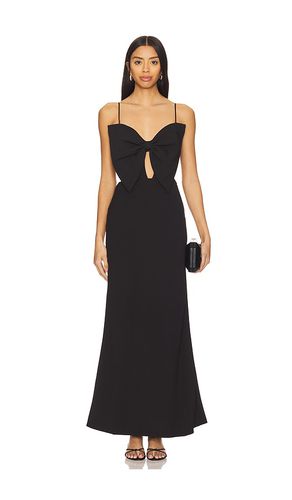 Paula bow maxi dress en color talla L en - Black. Talla L (también en M, S, XS) - Bardot - Modalova