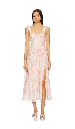 Esra Printed Midi Dress in Blush. - size 12 (also in 6, 8) - Bardot - Modalova
