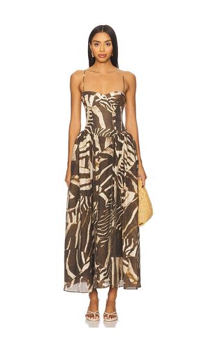 Estie Printed Maxi Dress in Brown. - size 10 (also in 2, 4, 6, 8) - Bardot - Modalova