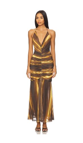 Aries Mesh Maxi Dress in Brown. - size 10 (also in 12, 2, 4, 6, 8) - Bardot - Modalova