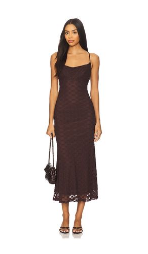 Adoni Mesh Midi Dress in Chocolate. - size 10 (also in 12, 6) - Bardot - Modalova