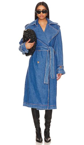 Oversized Denim Trench Coat in . Size M - Bardot - Modalova