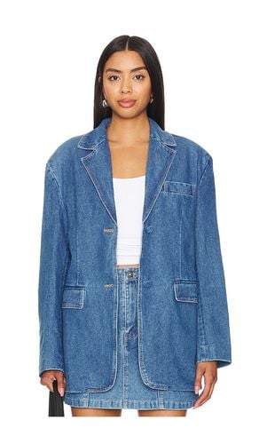 Abi Denim Oversized Blazer in Denim-Medium. - size L (also in M, S, XS) - Bardot - Modalova