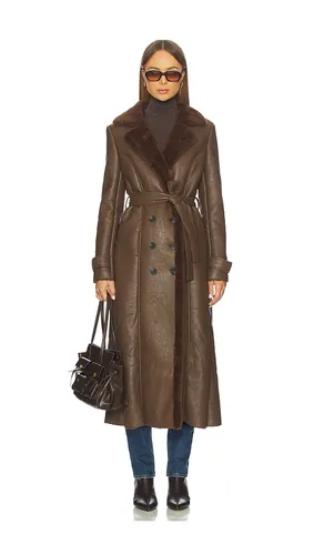 Faux Leather Trench Coat in . Size M. Also in S, XS - Bardot - Modalova