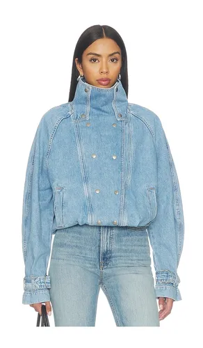 Funnel Neck Jacket in Blue. - size L (also in M, S, XL, XS) - Bardot - Modalova
