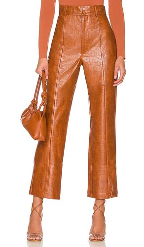 Croc Faux Leather Pant in Cognac. - size 4 (also in 2, 6) - Bardot - Modalova