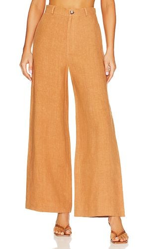 Enya Linen Pant in Tan. - size 12 (also in 10, 2, 4, 6, 8) - Bardot - Modalova