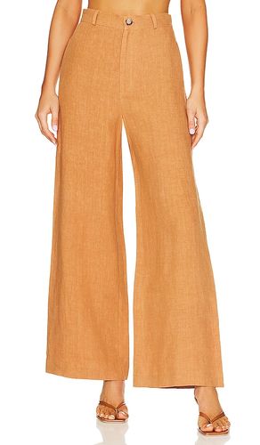Enya Linen Pant in Tan. - size 12 (also in 10, 2, 4, 6) - Bardot - Modalova