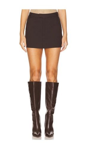 Maika Mid Rise Mini Skirt in Chocolate. - size 10 (also in 4, 8) - Bardot - Modalova