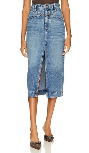 Jonah Midi Denim Skirt in Blue. - size 10 (also in 12, 2, 4, 6, 8) - Bardot - Modalova