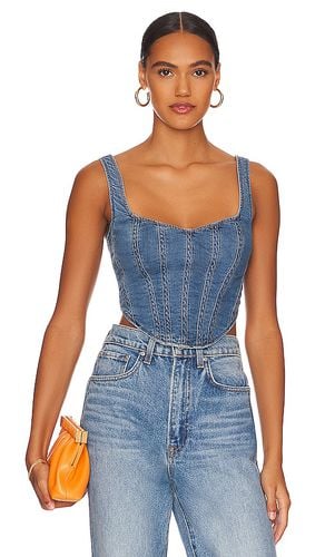 Denim Corset Bustier in Blue. - size 12 (also in 10, 2, 4, 6, 8) - Bardot - Modalova