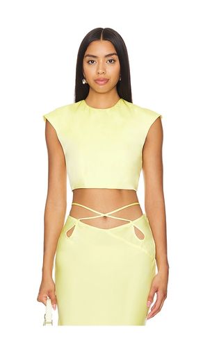 Anya Satin Top in Yellow. - size 4 (also in 6, 8) - Bardot - Modalova