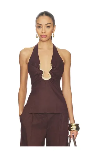 Cavarly Linen Halter Top in . - size 2 (also in 4, 6, 8) - Bardot - Modalova