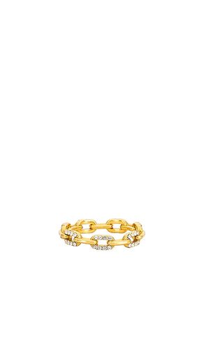 Anillo raquel en color oro metálico talla 8 en - Metallic Gold. Talla 8 (también en 6) - BaubleBar - Modalova