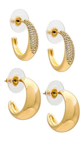 Set pendientes gracie en color oro metálico talla all en - Metallic Gold. Talla all - BaubleBar - Modalova