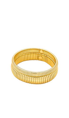 Conjunto de pulsera acanalada micah en color oro metálico talla all en - Metallic Gold. Talla all - BaubleBar - Modalova