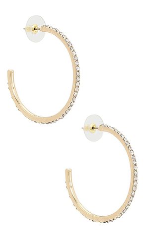 Pave outline hoop earrings in color metallic size all in - Metallic . Size all - BaubleBar - Modalova