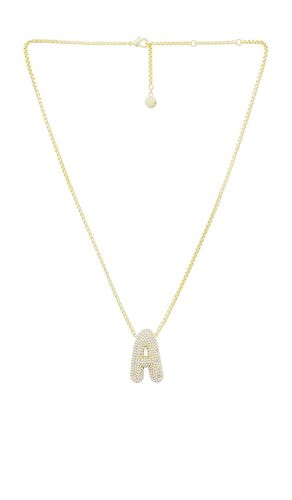 Pave bubble initial necklace in color metallic size C in & - Metallic . Size C (also in L, O, R) - BaubleBar - Modalova
