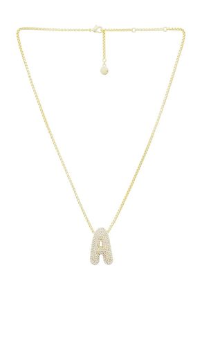 Pave Bubble Initial Necklace in Metallic . - size A (also in C, E, J, L, M, R, S) - BaubleBar - Modalova