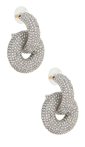 Circle hoop drop earrings in color metallic silver size all in - Metallic Silver. Size all - BaubleBar - Modalova