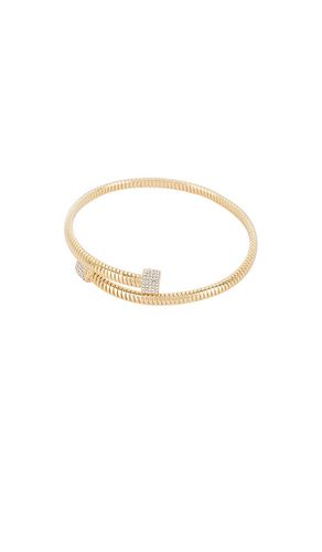 Pave single wrap cuff in color metallic gold size all - BaubleBar - Modalova