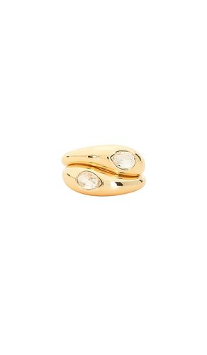 Reba Ring Set in Metallic Gold. - size 6 (also in 7, 8) - BaubleBar - Modalova