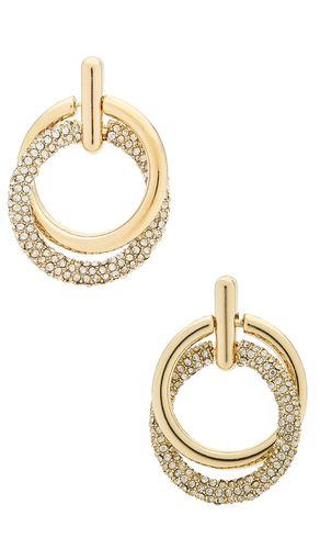 Pave Interlocked Drop Earrings in Metallic - BaubleBar - Modalova