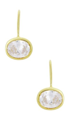 Fallon 14k Gold Bezel Earrings in - BaubleBar - Modalova