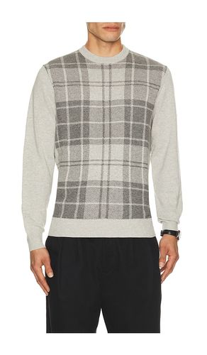 Mineral Tartan Crew Sweater in Grey. - size S (also in M, L, XL/1X) - Barbour - Modalova