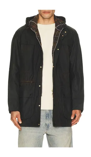 Icons Tartan Durham Wax Jacket in Grey. - size L (also in M, S, XL/1X) - Barbour - Modalova