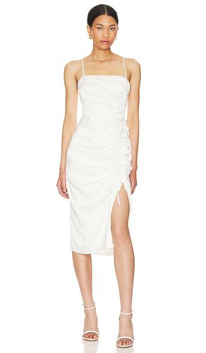 Ruched midi dress in color white size L in - White. Size L (also in M, S) - BCBGeneration - Modalova