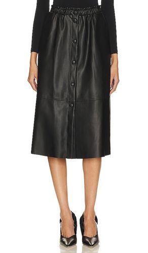 Faux leather midi skirt in color black size L in - Black. Size L (also in M, S, XS) - BCBGeneration - Modalova