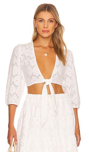 Tie front cropped top en color talla M en - White. Talla M (también en S, XS) - BCBGeneration - Modalova