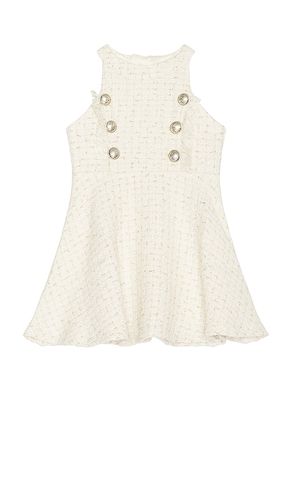 Kids Roma Boucle Dress in Ivory. - size 5 (also in 6, 7) - Bardot Junior - Modalova