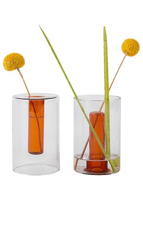 Small Reversible Glass Vase in - Block Design - Modalova