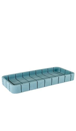 Tile Oblong Tray in Blue - Block Design - Modalova