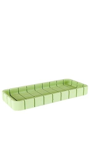 Tile Oblong Tray in Green - Block Design - Modalova